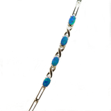 Sterling Silver Doublet Opal Bracelet