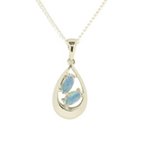 Sterling Silver Enhanced Solid Opal Pendant