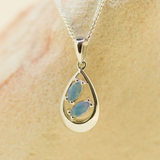 Sterling Silver Enhanced Solid Opal Pendant