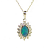 Sterling Silver Enhanced Solid Opal