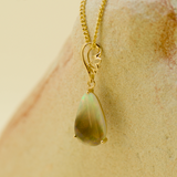 18ct Yellow Gold Black Opal Pendant