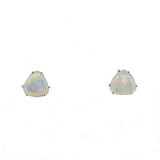 9ct White Gold white solid Opal Stud Earrings