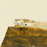 Sterling Silver Solid Opal Ring