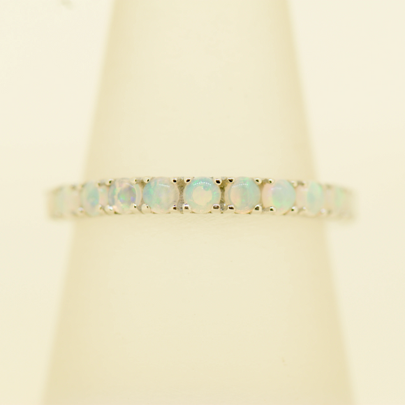 Sterling Silver Solid Opal Ring