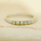 Sterling Silver Solid Opal Ring