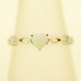 Sterling Silver Solid Opal Ring