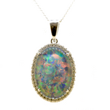 Sterling Silver Triplet Opal Pendant
