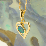 Sterling Silver Gold Plated Doublet Heart Pendant