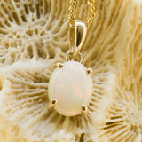9ct Yellow Gold Solid Opal Pendant