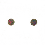 Sterling Silver Doublet Opal Earrings