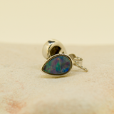 Sterling Silver Doublet Opal Earrings