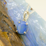 Sterling Silver Doublet Opal Pendant