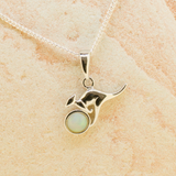 Sterling Silver Solid Opal Kangaroo Pendant