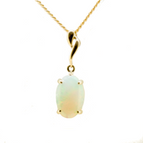 10ct Yellow Gold Solid Opal Pendant