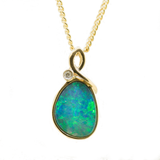 14ct Yellow Gold Doublet Opal Pendant