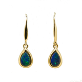 14ct Yellow Gold Doublet Opal Earrings