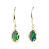 14ct White Gold Doublet Opal Earrings