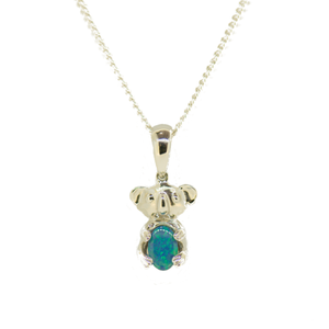 14ct White Gold Koala Pendant
