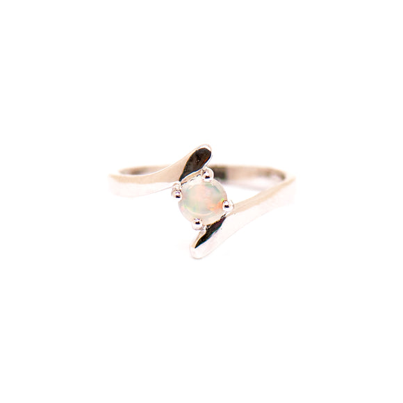 Sterling Silver Crystal Opal Ring