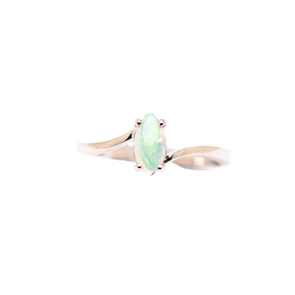 Sterling Silver Crystal Opal Ring