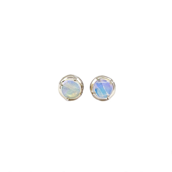 Sterling Silver Crystal Opal Stud Earrings - Fremantle Opals