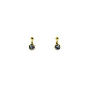 Gold Plated Triplet Opal Drop Earrings - Fremantle Opals